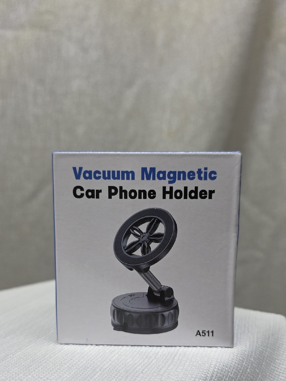 Vacuum Magnetic Car Phone Holder, Black, Hands Free, Strong, Anti-shake, 360°
